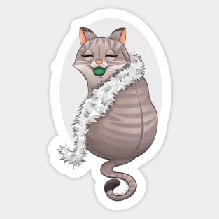 Christmas Cat Sticker